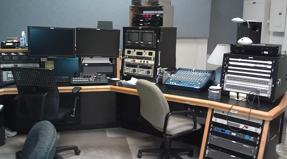 Shot of SCETV control room 