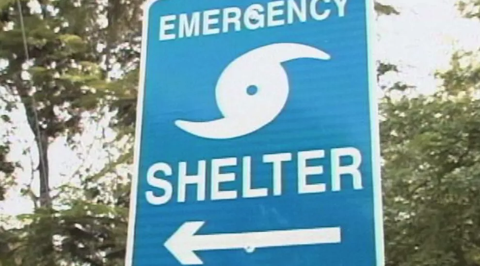 sign for emergency shelter