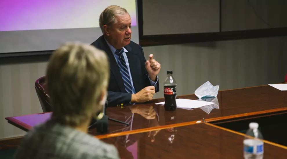 Senator Lindsey Graham discusses Broadband expansion with leading healthcare providers from throughout South Carolina.