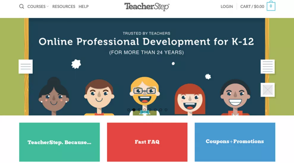 TeacherStep website screen shot
