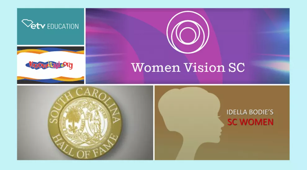 Logos representing ETV Women's History Content