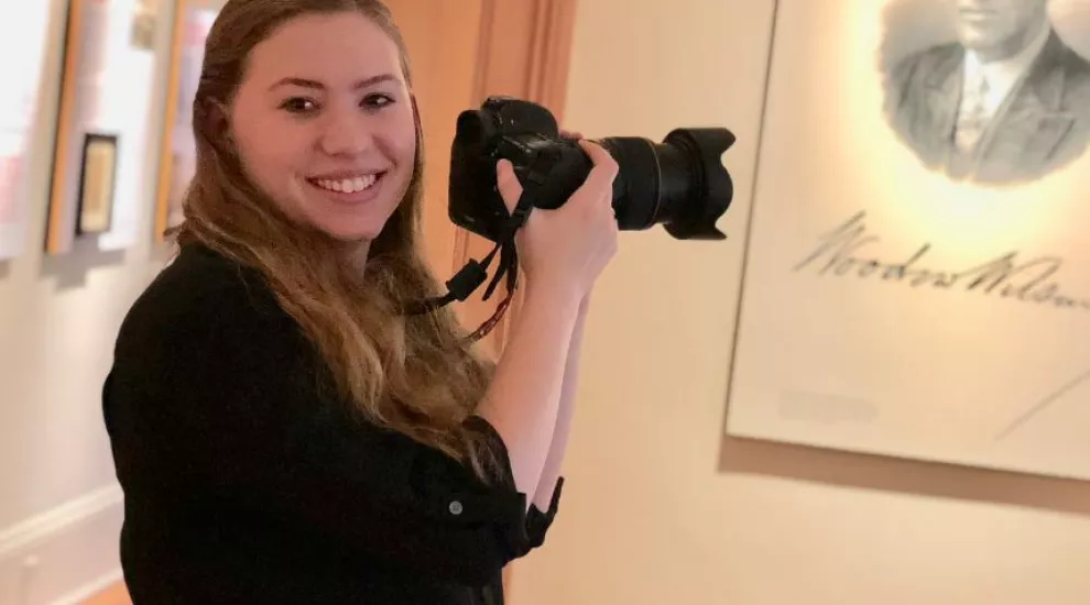 Taking photos at the Woodrow Wilson House