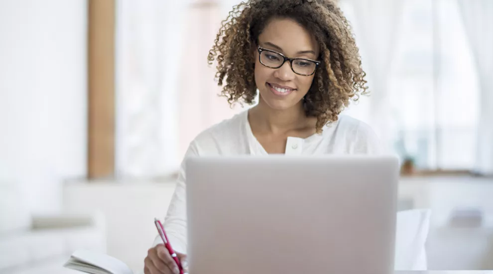 Young woman on laptop