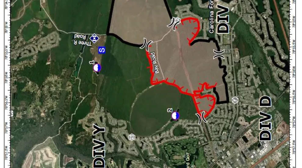 Covington Drive wildfire containment map as of March 10, 2025