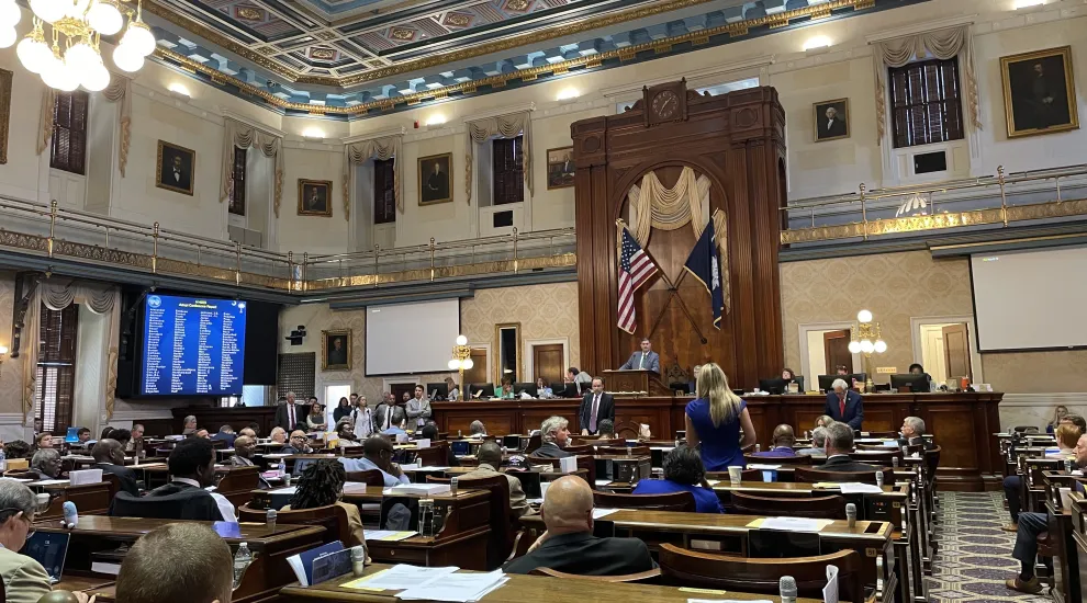 S.C. House Ways and Means Chairman Bruce Bannister, R-Greenville, answers questions from Rep. April Cromer, R-Anderson, about the budget on Wednesday, May 28, 2025.