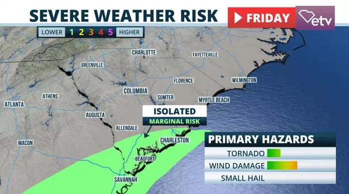 Friday Severe Storm Risk in the Lowcountry