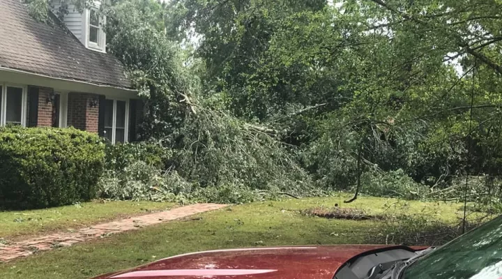 Destruction in Givhans in Dorchester County following deadly storms 