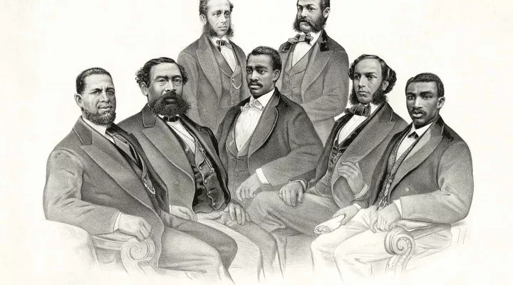The first black U.S. senator and first black House members were elected by Southern states during Reconstruction.