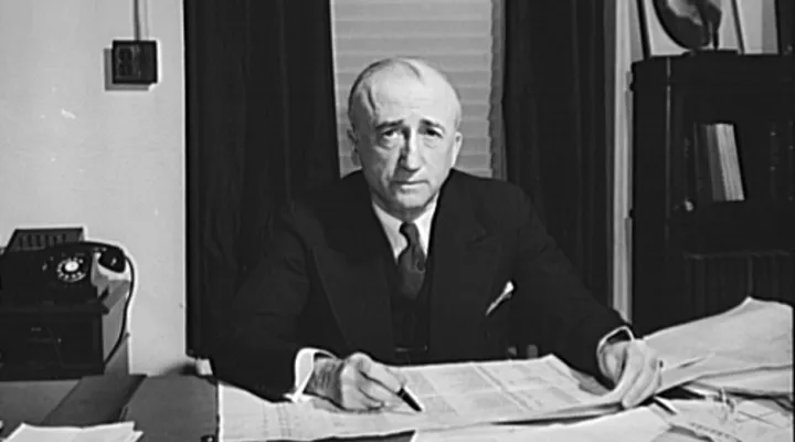James F. Byrnes. During his ten years in the Senate, Byrnes championed President Franklin D. Roosevelt's New Deal.