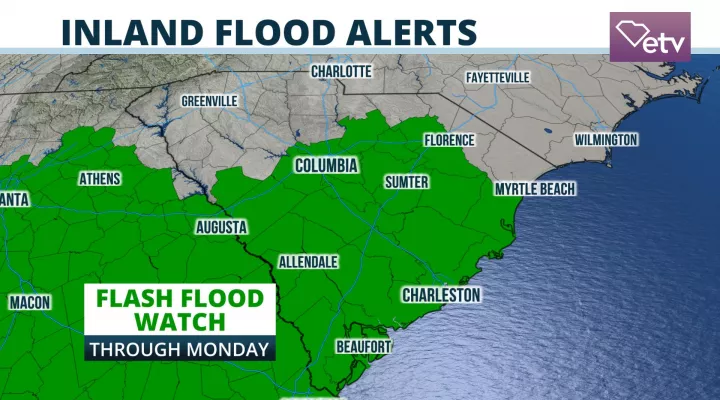 map of south carolina showing flood zones