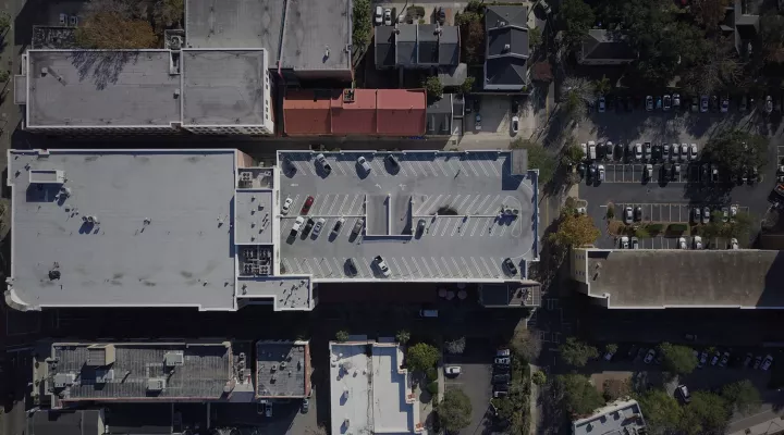 aerial view of buildings