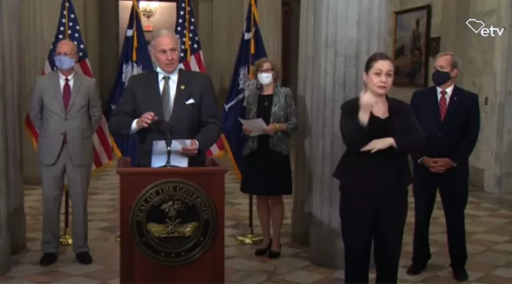 Gov. Henry McMaster and other state officials announced an executive order July 10, 2020
