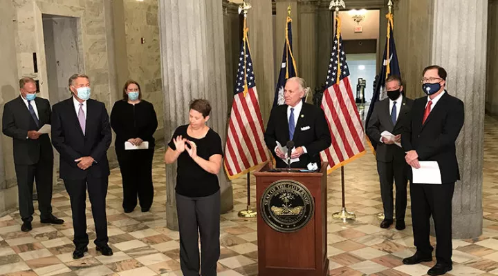 Gov. Henry McMaster at a July 15 press conference