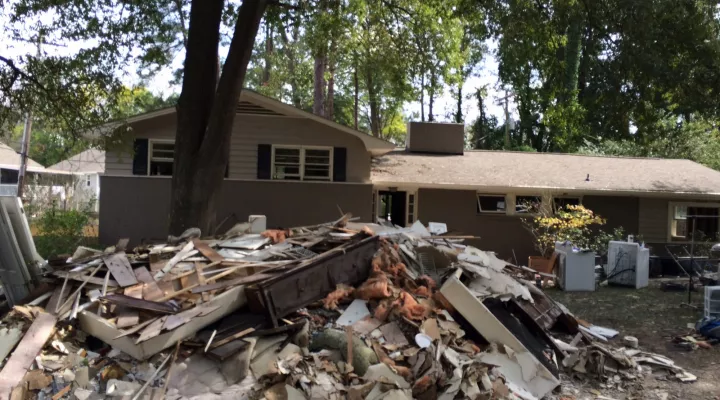 House destroyed by the 2015 flood