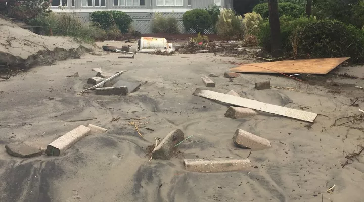 washed out home and yard