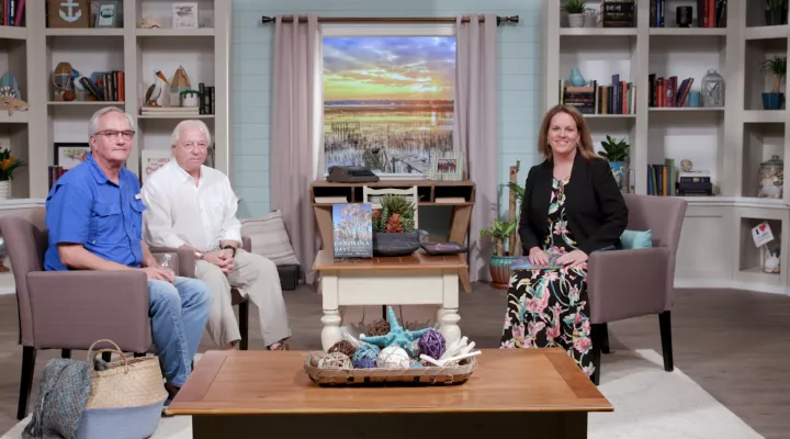 Tom Poland and Robert Clark with host Holly Bounds Jackson