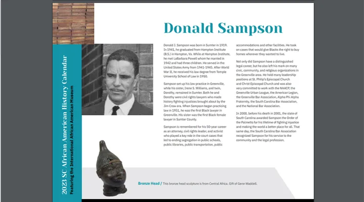 SC African American History Calendar: November Honoree - Donald Sampson