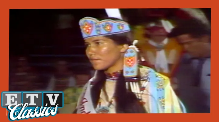 Young woman in Native American attire