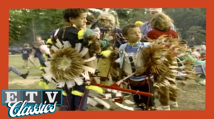 Young Native American boys dressed in native attire