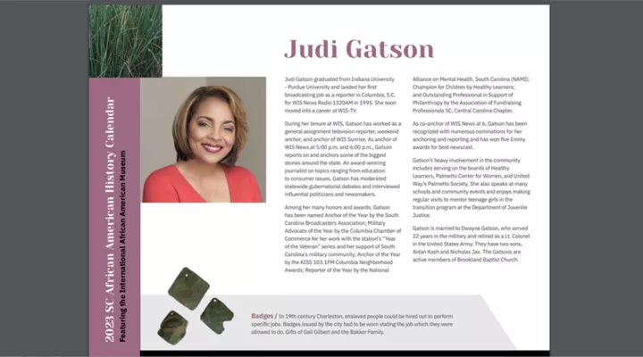 SC African American History Calendar: April Honoree - Judi Gatson