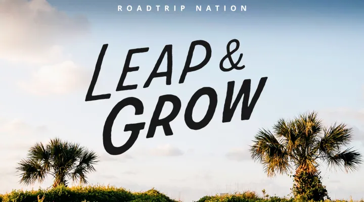 Roadtrip Nation "Leap and Grow" logo.