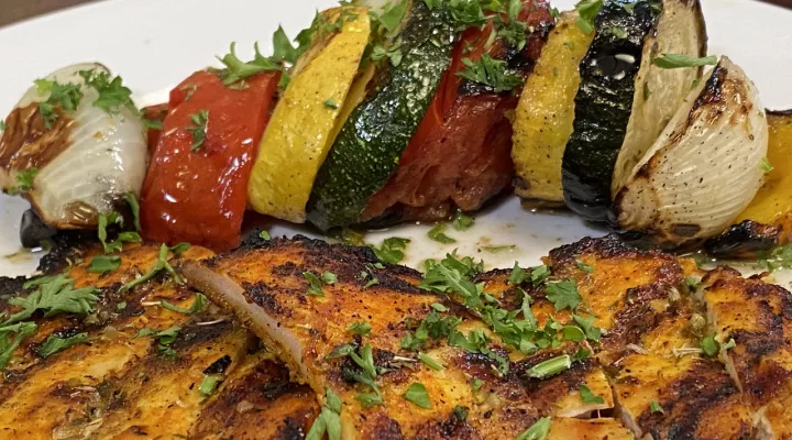 Vegetables and Grilled Chicken