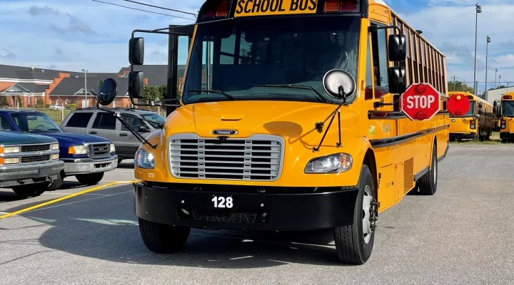 School Bus with stop sign