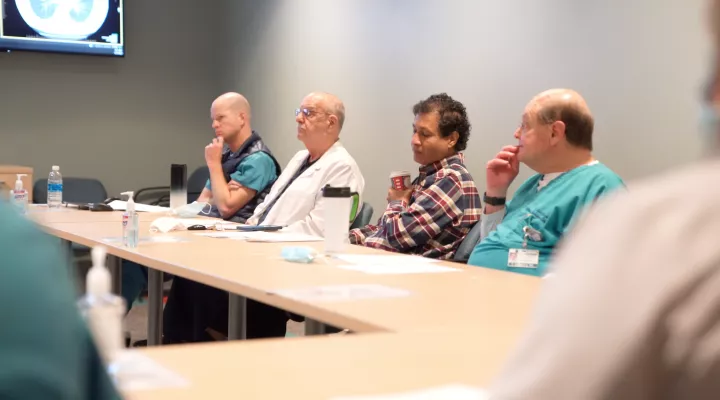 Dr. Vinod Jona (Middle) and fellow specialist during MDR Lung Nodule Clinic