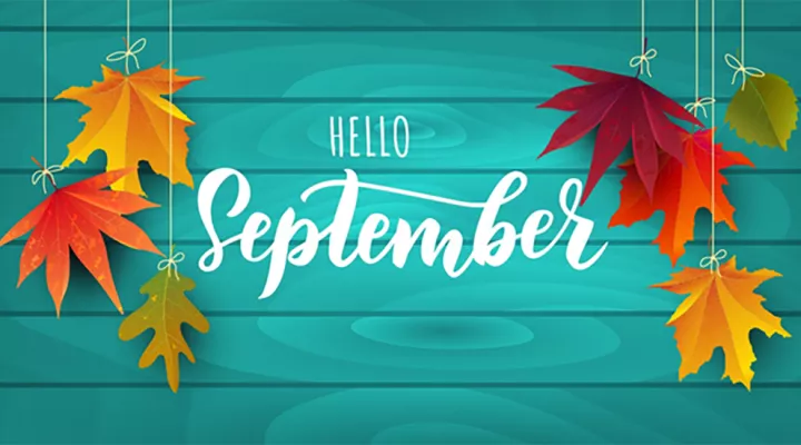 Hello September graphic