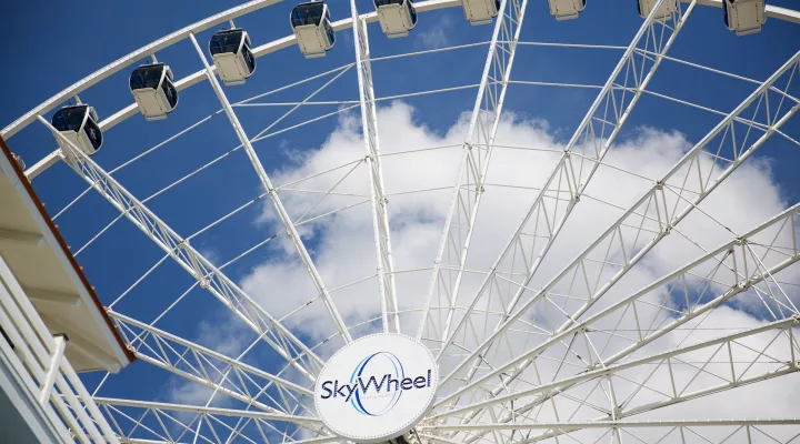 Looking up at the Myrtle Beach Skywheel