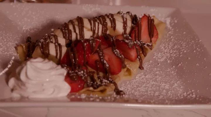 Photo of a crepe.