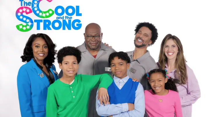 photo of the cast of The Cool and the Strong and the show's logo
