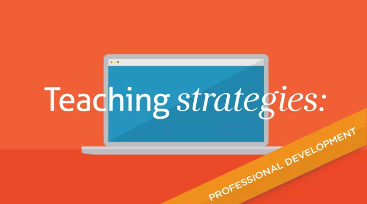 graphic with the words 'Teaching Strategies: Professional Development"