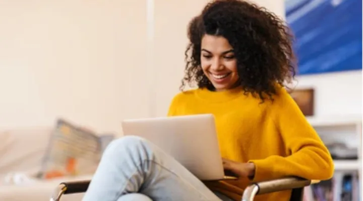 Lady At Computer