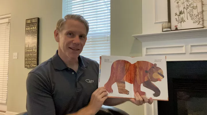 Anthony Padgett reading Brown Bear, Brown Bear What Do You See?
