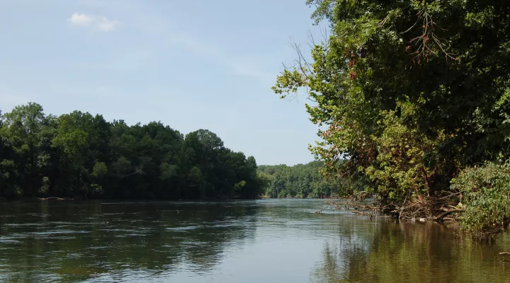 A photo of the Catawba River in Rock Hill, South Carolina. 