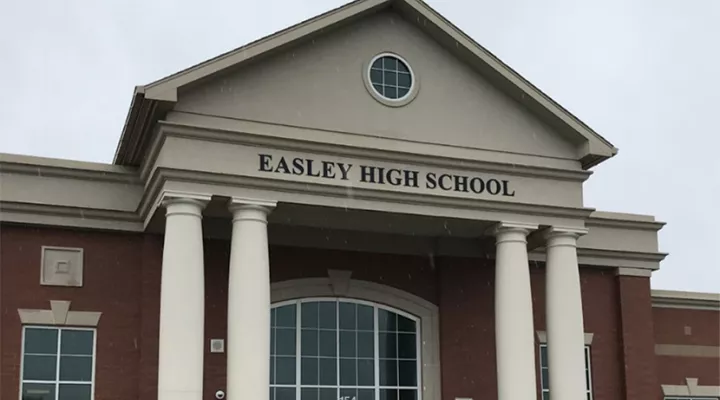 Entrance to Easley high School