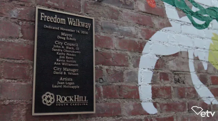 Freedom Walkway in Rock Hill, SC.