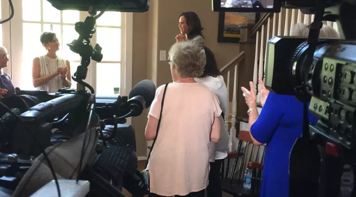 Senator Kamala Harris at a meet-and-greet in Greenville, SC