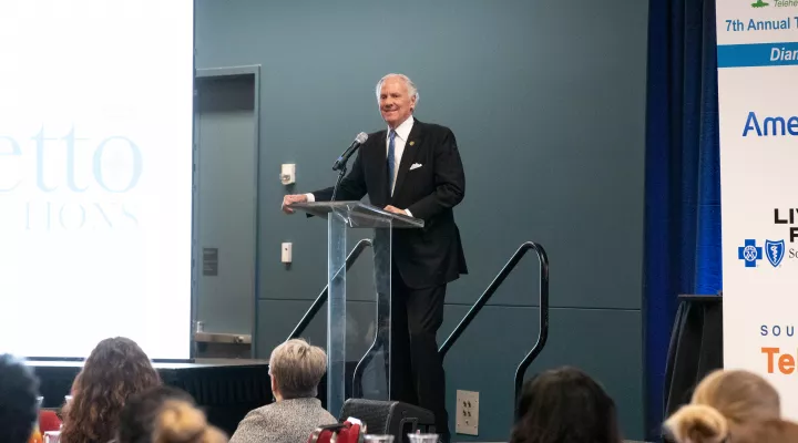 Gov. Henry McMaster gives keynote address at 2019 Telehealth Summit.