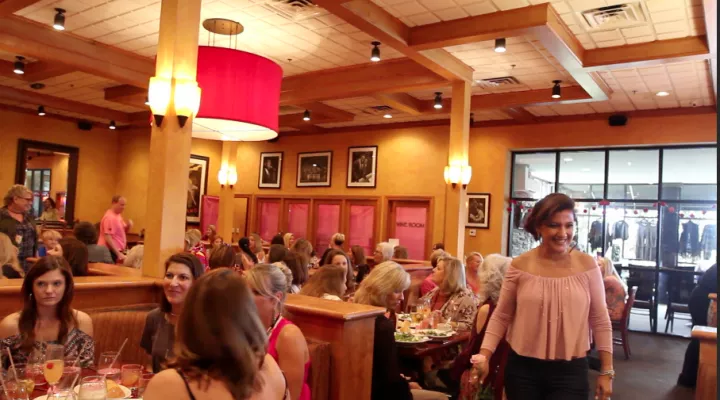 woman modeling at Fashion for a Cure luncheon