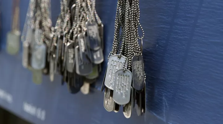Dog Tags from lost South Carolinians at the Vietnam Exhibit