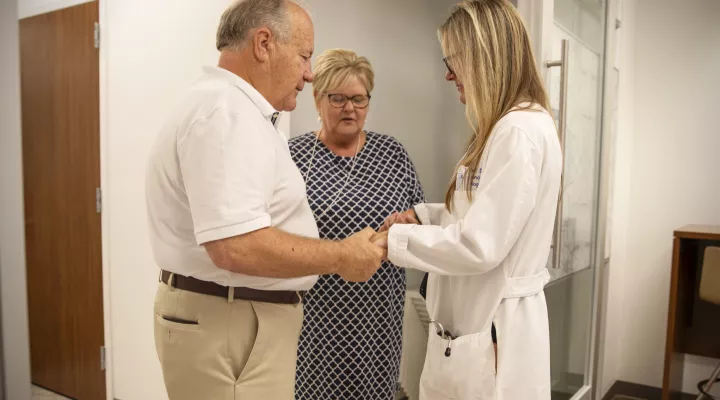 Pastor Cox Prays Over Dr. Christine Holmstedt