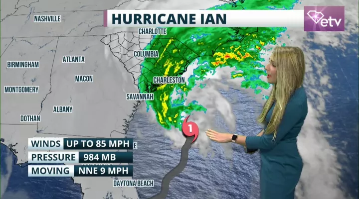 Hurricane Ian weather map