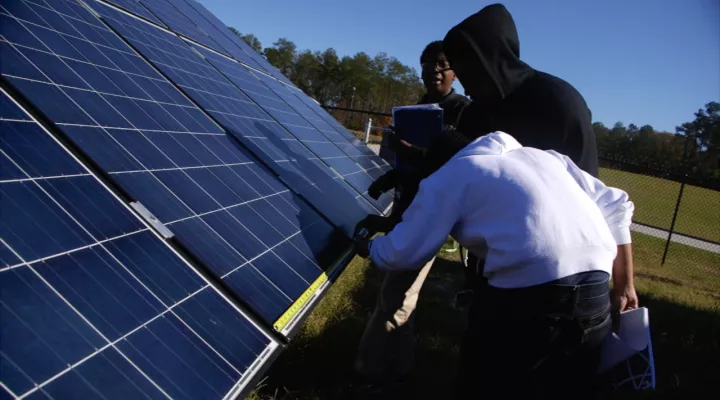 Students at W. J. Keenan High School are Building Skills with New Solar Panel System