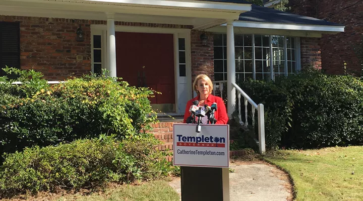 S.C. GOP gubernatorial candidate Catherine Templeton outside of her childhood home near Irmo on Nov. 1, 2017.