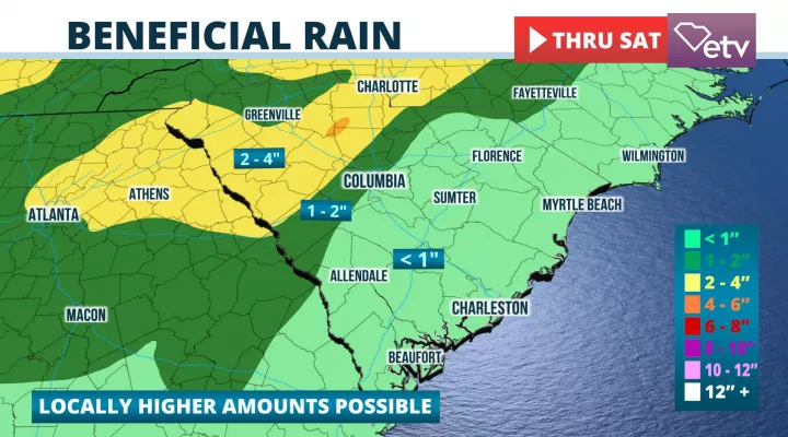 Beneficial Rain in South Carolina