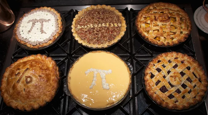 Saturday, 3/14, is Pi Day.  The mathematical constant known by the Greek letter pi is approximately 3.14, but actually, as an irrational number, goes on for infinity.  Also , happy birthday Albert Einstein, born 3/14!