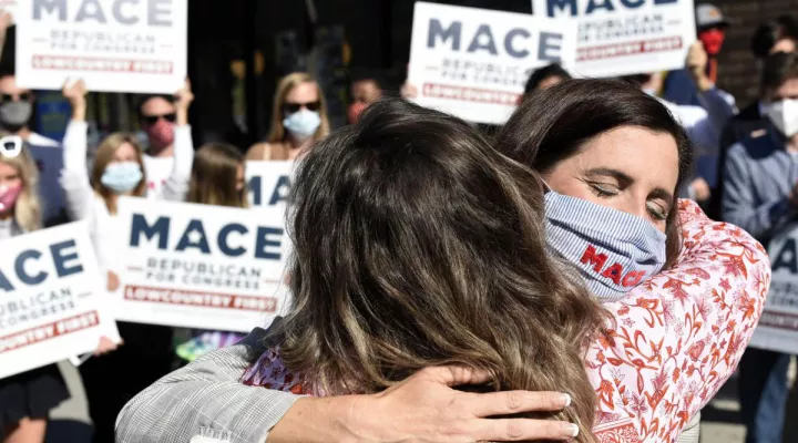 Congresswoman-elect Nancy Mace with supporters 2020