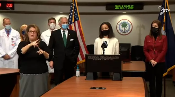 State Epidemiologist Dr. Linda Bell speaks during a press conference about the state's response to the coronavirus on December 9, 2020.